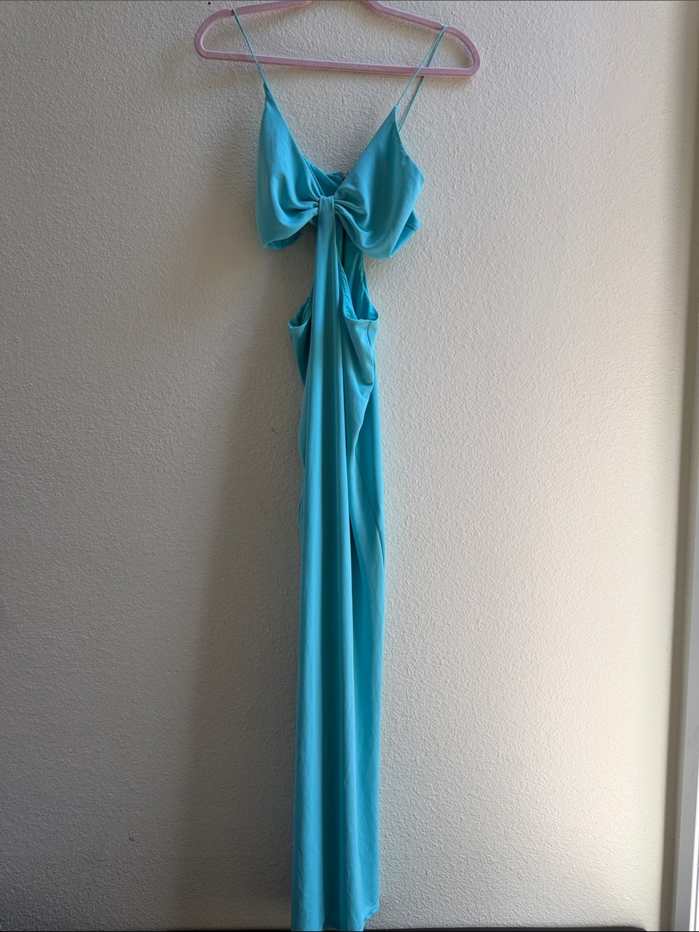 Alice + Olivia Turquoise Blue Maxi fitted Dress